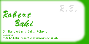 robert baki business card