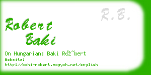 robert baki business card